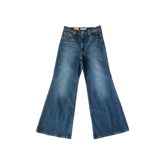 Levi's Jeans Ribcage Bell Super High-Rise Flare-Leg Dark Blue Women’s Size 31x32 - Picture 1 of 9